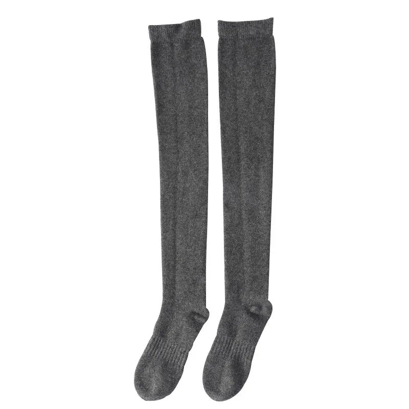 Birdtree 100%Goat Cashmere Casual Thick Knee Length Stocking Comfortable Warm Stink Prevention Hosiery For Women Winter P3N321QM  Amaijoin