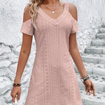 Load image into Gallery viewer, Summer New High Waist Hollow-Out Dress Chic Elegant Office Ladies Vacation Dresses Fashion Casual Off Shoulder Sexy Vestidos  Amaijoin
