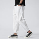 Load image into Gallery viewer, 100% Cotton Summer Casual Pants Man Trendy Japanese Cropped Pants Loose Pants Men 5xl  Amaijoin
