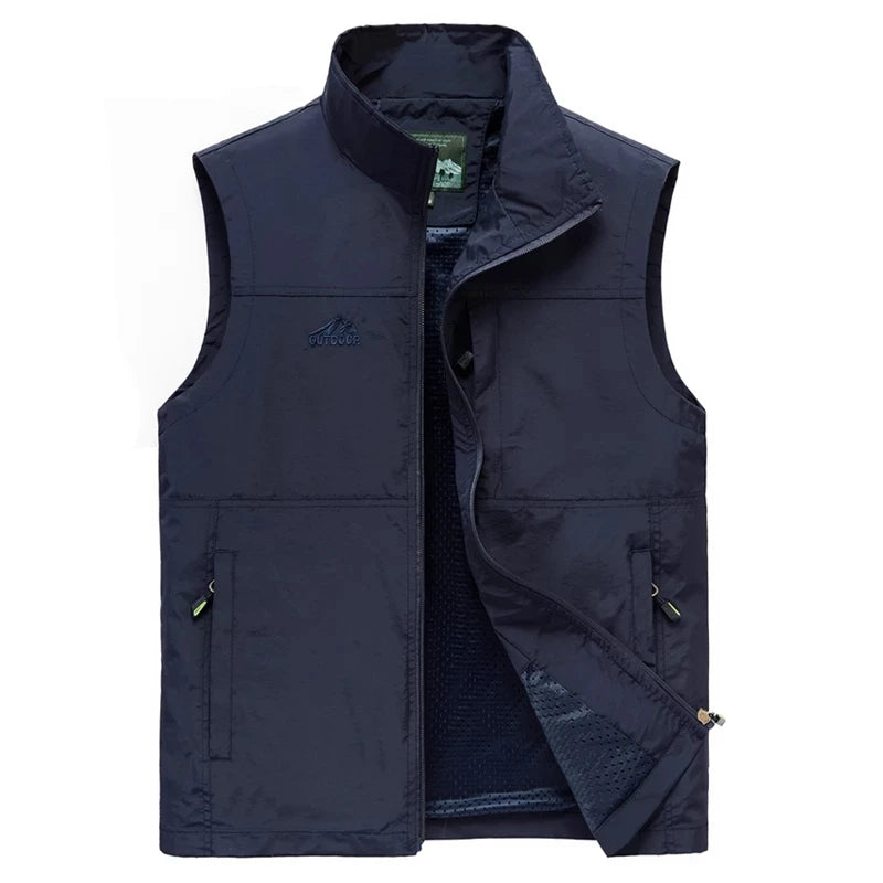 Summer Vest Men Casual Men Vest Plus Size 7XL Waistcoat Male Outerwear Quick Dry Breathable Mesh Line Vest Sleeveless Jackets  Amaijoin