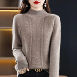 Load image into Gallery viewer, Cashmere sweater women pullover autumn and winter casual half high neck solid long sleeve knitted sweater pullover female top  Amaijoin
