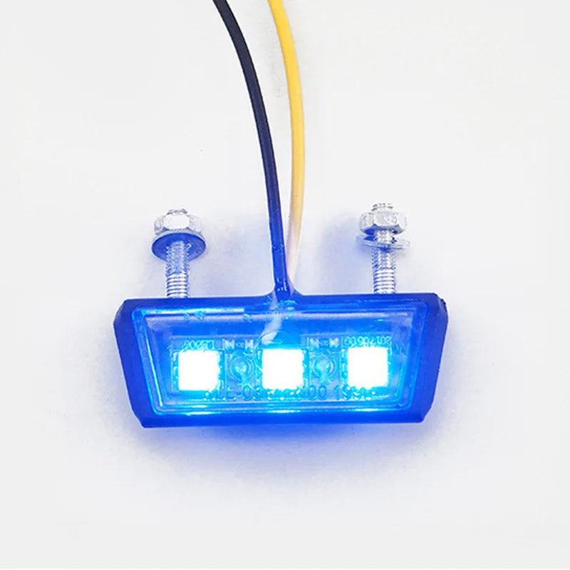 1Pcs 12V Motorcycle License Plate LED light Waterproof Motorcycle License Light  Amaijoin