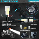 Load image into Gallery viewer, PowerZone Motorcycle LED Headlight Headlamp Head Light Supermoto Fairing For KTM EXC SXF MX Dirt Bike Enduro LED Headlight  Amaijoin
