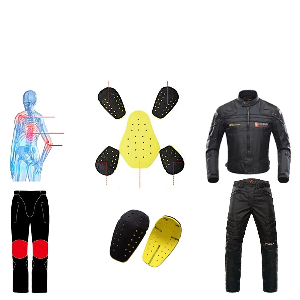 DUHAN Men Motorcycle Jackets Riding Motocross Enduro Racing Jacket Moto Jacket Windproof Coldproof Motorbike CE Protection Gear  Amaijoin