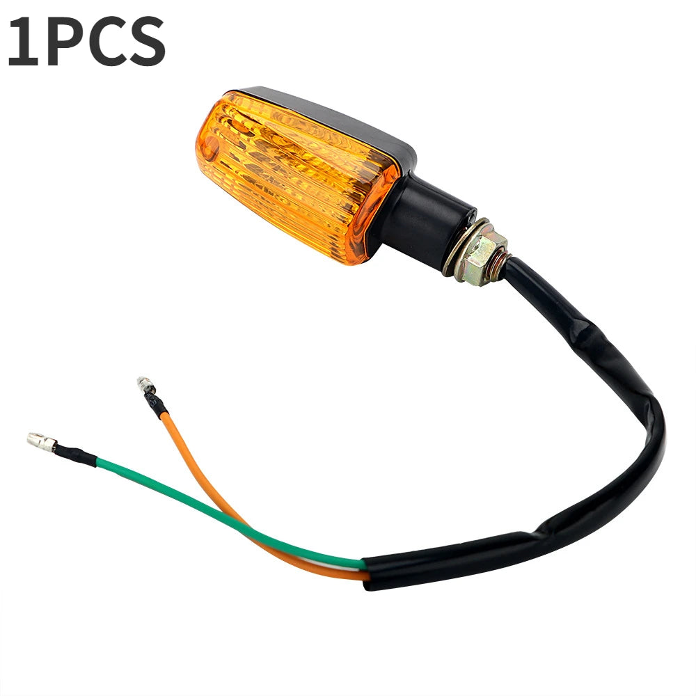 2Pcs Universal Motorcycle Turn Signal Indicator Light Turning Indicators Signal Light Blinkers Amber Motorcycle Accessories  Amaijoin