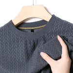 Load image into Gallery viewer, New Men&#39;s Casual Jacquard Long Sleeved Round Neck T-shirt Fashion Top  Amaijoin
