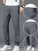 Load image into Gallery viewer, Summer casual men&#39;s trousers thin breathable high-grade grey straight leg trousers daily business commuter quick-dry pants  Amaijoin
