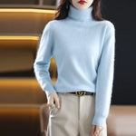 Load image into Gallery viewer, Autumn And Winter New 100% Mink Cashmere Sweater 2023 Women&#39;s High Neck Knitted Pullover Loose Korean Fashion Warm Women&#39;s Top  Amaijoin
