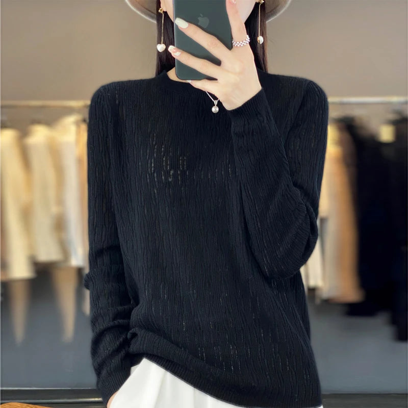 2023 Autumn and Winter Women's Cashmere Sweater Women's Pullover Knitted Cashmere Sweater Fashion Sweater Women  Amaijoin