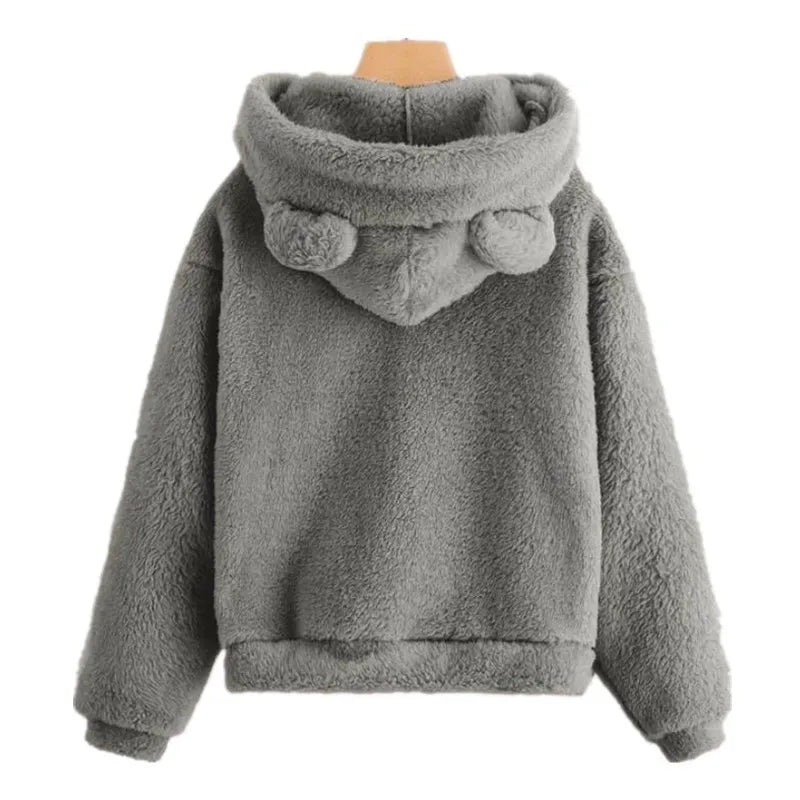 Hoodies em Algodão Fluffy Warm  Amaijoin