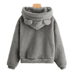 Load image into Gallery viewer, Autumn Winter Women&#39;s Hoodies Winter Women Long Sleeve Rabbit Ear Hood Sweatshirt Cute Plush Warm Casual Hoodie Tops  Amaijoin
