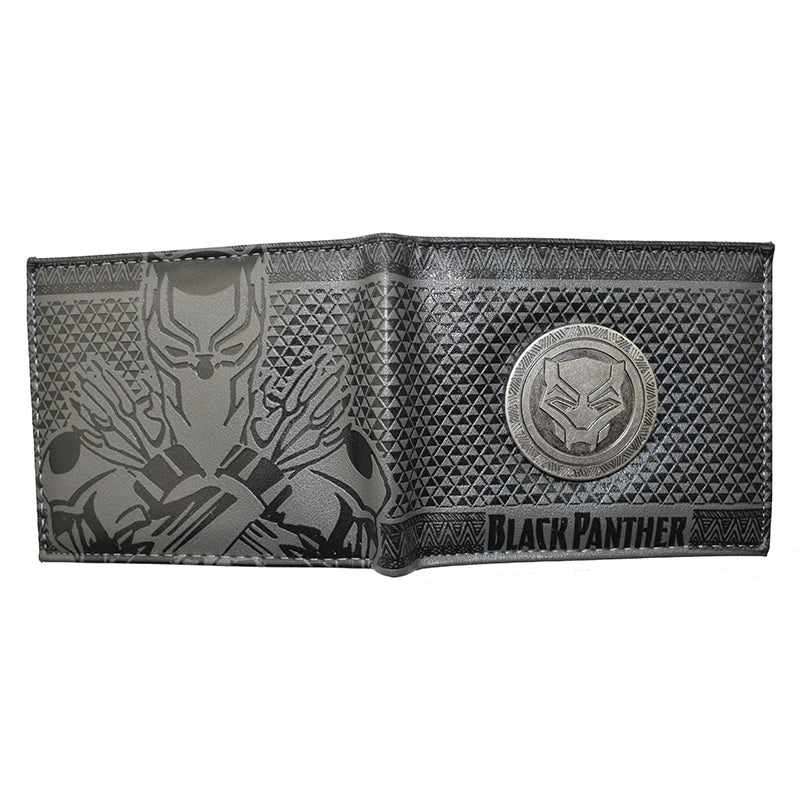 High Quality Metal Design Comics Marvel Wallet Marvel Hero Deadpool Punisher Thor Purse PU Leather with Zipper Coin Pocket  Amaijoin