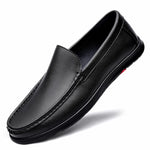 Load image into Gallery viewer, 2023 Men Black Hollowed Out Leather Shoes Brand Summer Genuine Leather Mens Loafers Moccasins  Breathable Slip on Driving Shoes  Amaijoin
