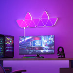 Load image into Gallery viewer, LED Triangular Quantum Lamp RGB Wall Lamp Smart Pickup Rhythm Background Light For Bedroom Bedside Night Light Office Decoration  Amaijoin
