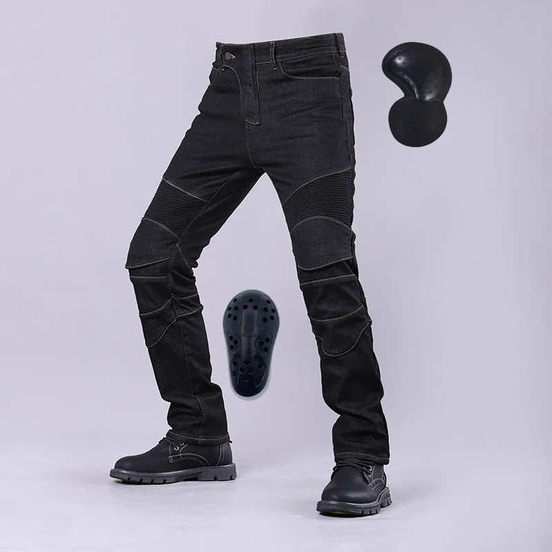 New Four Seasons Motorcycle Slim Fit Elastic Cycling Pants Motorcycle Jeans Retro Fashion Jeans Racing Off Road Anti Drop Pants  Amaijoin