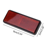 Load image into Gallery viewer, Motorcycle Bike Scooter Quad Red Rectangle Reflective Plate Warning Reflector  Amaijoin
