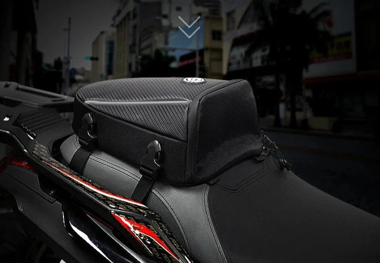 Multifunction Motorcycle Rear Seat Bag Waterproof Motorcycle Tail Bag Large Capacity Motocross Rider Shoulder Bag with Raincover  Amaijoin