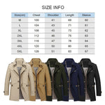 Load image into Gallery viewer, Men&#39;s Business Windbreaker Long Jackets Pure Cotton Trench Coats Casual 2022 Spring Fall Winter Fashion Suit Streetwear Blazers  Amaijoin
