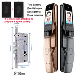 Load image into Gallery viewer, WiFi Tuya APP Voice Intercom Digital Door Lock  High Quanlity 3D Face Recognition Smart Door Lock With Camera  Amaijoin
