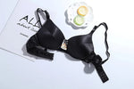 Load image into Gallery viewer, Birdtree 100%Real Silk Double-side Silk Bras Sexy Wire Free Ruched Fashion Sweet Seamless Bras 75 80 38 40 95 AB P3N001QM  Amaijoin
