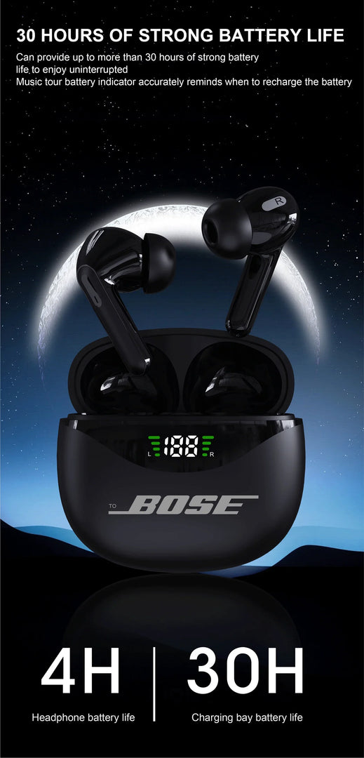 Original For toBOSE Bluetooth  Earphones TWS Sports Headphones Wireless Earbuds Dual HD Mic Headset LED Display Gaming Earphones  Amaijoin