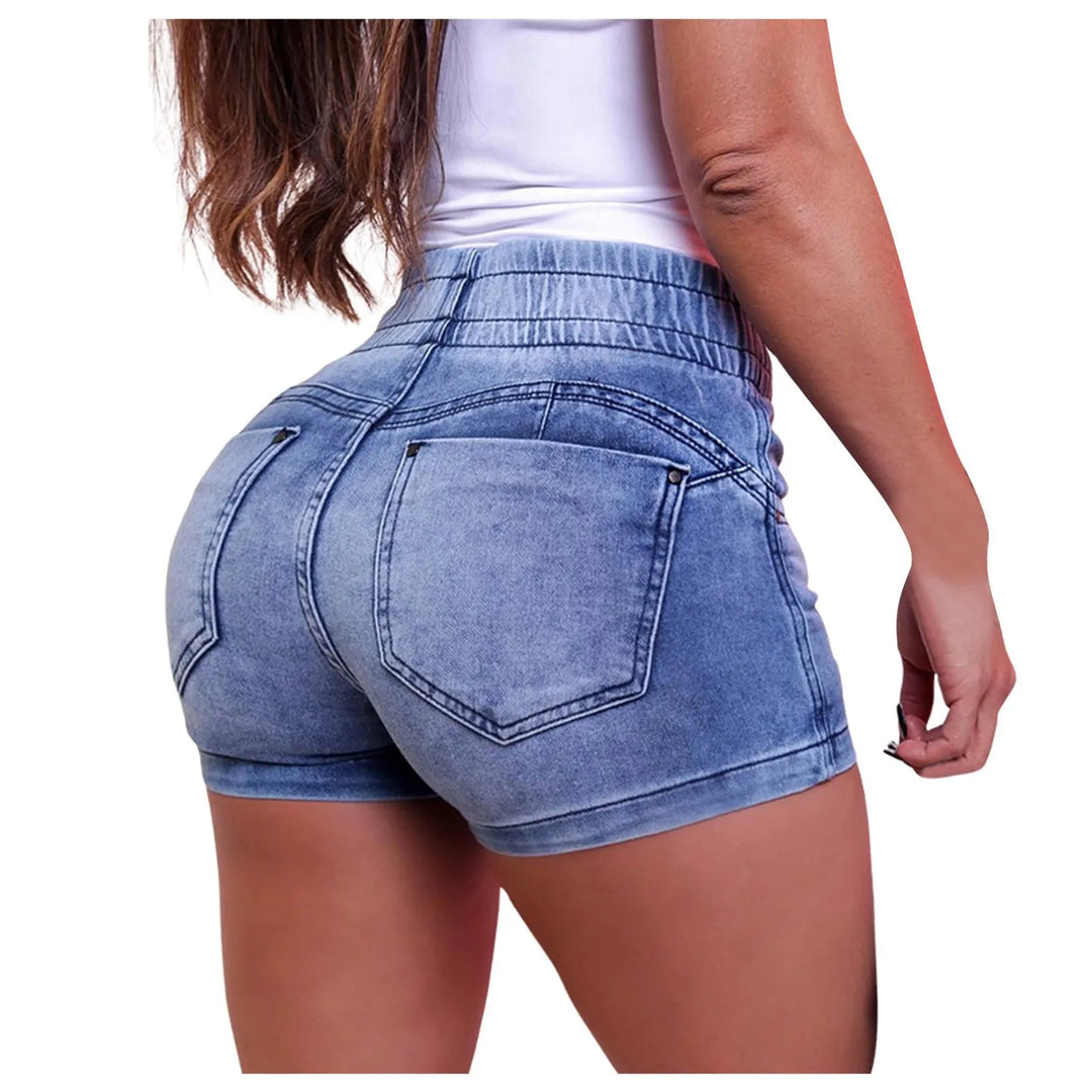 Sexy Denim Shorts For Women Trendy Elastic High Waist Slim Short Pants Womens Rolled Up Shorts Baggy Jeans Hotpants Summer 2024  Amaijoin