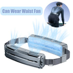 Load image into Gallery viewer, Can Wear Waist Fan, 5000mAh Mini Ice Air Conditioning Belt Fan, Outdoor Three Gear Wind Speeds Fan for Riding Running Walking  Amaijoin
