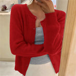 Load image into Gallery viewer, 2024 Spring Autumn New  Collar Sweater Design Sensibility Knitted Cardigan Top Unique Spring Knitwear Base Layer Top  Amaijoin
