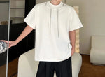 Load image into Gallery viewer, NOYMEI Korean Style Metal Chain Decoration Summer 2024 Short Sleeve T-shirt White Round Neck Fashionable Trendy Male Top WA3828  Amaijoin
