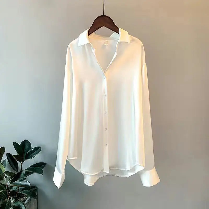 Summer Shirts And Blouses Woman Casual Top Autumn Winter Korean Long Sleeve Button Elegance Sweet Casual Office Lady New Shirts  Amaijoin