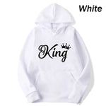 Load image into Gallery viewer, Fashion Men Women Long Sleeve Pullover Hooded Sweatshirts Unisex King and Queen Print Hoodie Casual Streetwear Couple Sweatshirt  Amaijoin
