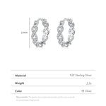 Load image into Gallery viewer, MODIAN Solid 925 Sterling Silver Infinite Love Sparkling CZ Hoop Earrings Original Design For Women Wedding Fine Jewelry Gifts  Amaijoin
