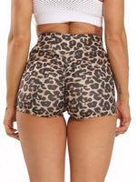 Load image into Gallery viewer, Sexy Booty Shorts Women Quick Drying Push Up Femme Shorts High Waist Workout Gym Shorts Stripe Leopard Fitness Running Shorts  Amaijoin
