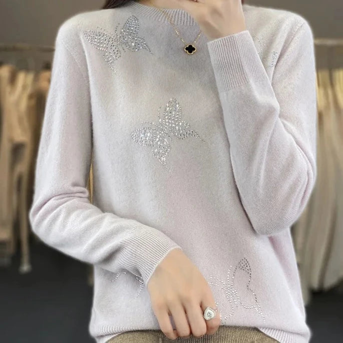 2024 New Cashmere Sweater Women O-Neck Fashion Pullover Winter And Autumn Basic Cashmere Sweater Women  Amaijoin