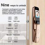 Load image into Gallery viewer, WiFi Tuya APP Voice Intercom Digital Door Lock  High Quanlity 3D Face Recognition Smart Door Lock With Camera  Amaijoin
