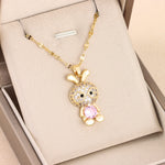 Carregue a imagem no visualizador da Galeria, New In Sparkling Sweet Sexy Zircon Crystal Rabbit Pendant Necklaces For Women Trendy Ladies Stainless Steel Neck Chain Jewelry  Amaijoin
