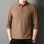 Load image into Gallery viewer, Men&#39;s Business Casual Polo Long Sleeve T-shirt Summer Comfortable  Solid Cotton Top  Amaijoin
