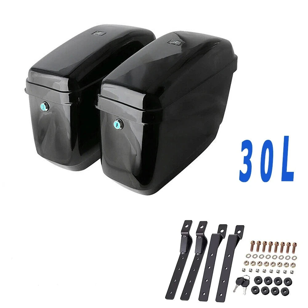 Motorcycle Hard Bags Universal Hard Trunk Box Saddle Bag Travel Luggage Bag for Suzuki for Kawasaki for Honda Shadow for Softail  Amaijoin