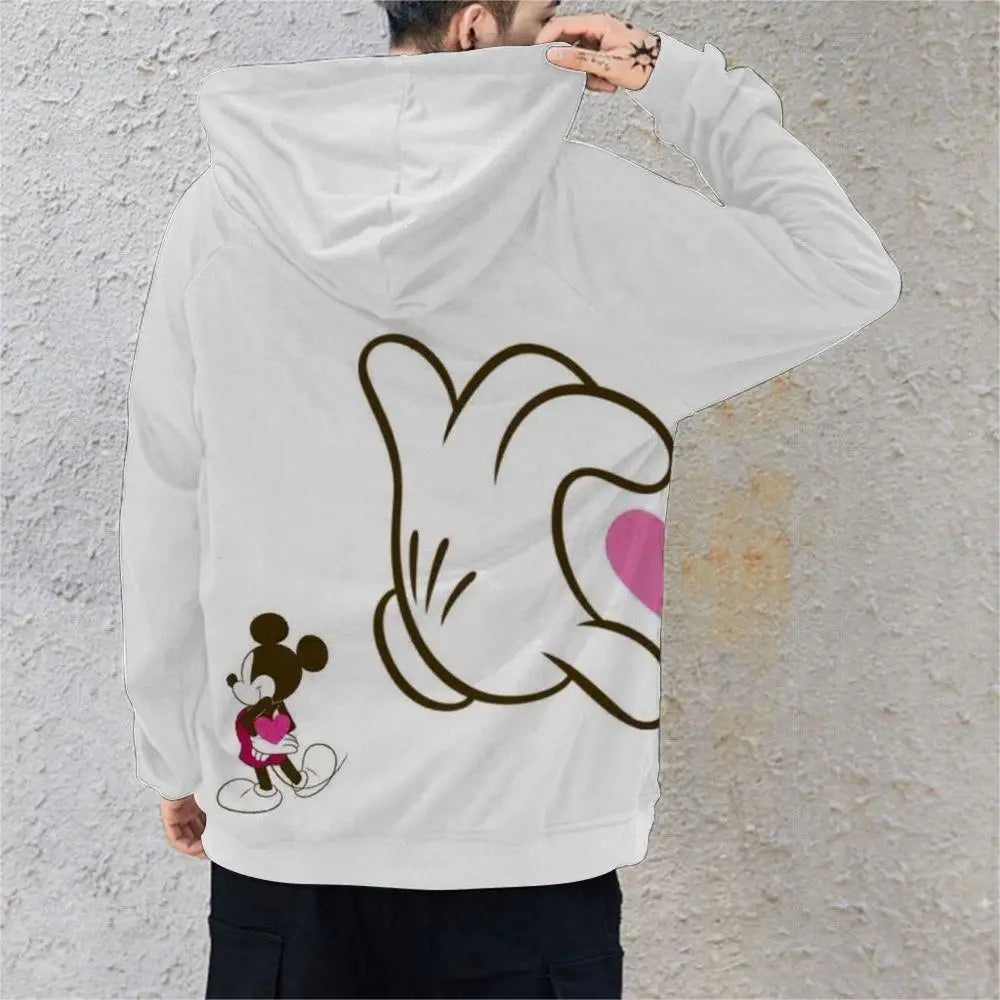 Couple Outfit Disney Hoodies Minnie Mouse Women's Casual Sweatshirt Couple Hoodie Men's Women Clothing Mickey Y2k Print Top  Amaijoin