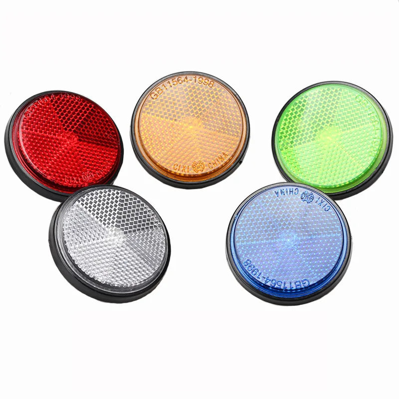 Universal Circular Safety Reflector Night Warning Safety Device Car Trucks Motorcycle ATV Bikes Bicycle Accessories  Amaijoin