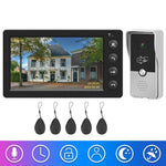 Load image into Gallery viewer, Wired Video Intercom for Home Outdoor Door Phone with Screen 7 Inch Monitor Street Doorbell  RFID Call Panel Open Electric Lock  Amaijoin
