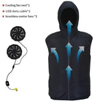 Load image into Gallery viewer, Men Summer Air Conditioning Clothing Fan Cooling Vest 2022 New USB Charging Cooling Sport Man Outdoor Solid Color Coat Plus Size  Amaijoin
