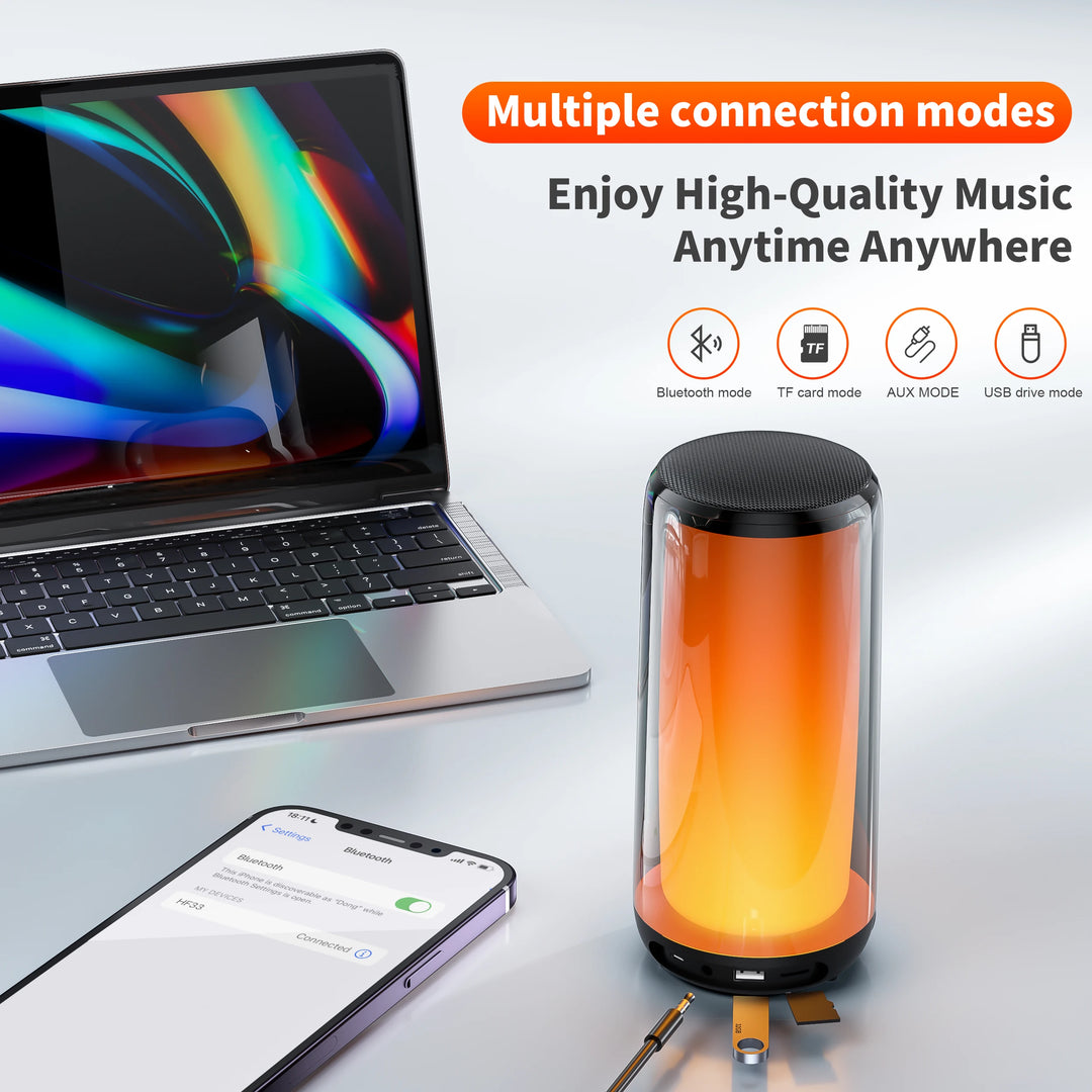 QERE Bluetooth Speaker with Hi-Res 10W Audio,Wireless HiFi Portable Speaker IPX5 Waterproof,Outdoor Multiple connection modes,  Amaijoin