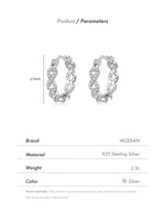 Load image into Gallery viewer, MODIAN Solid 925 Sterling Silver Infinite Love Sparkling CZ Hoop Earrings Original Design For Women Wedding Fine Jewelry Gifts  Amaijoin
