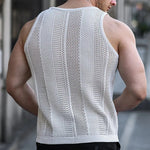 Load image into Gallery viewer, Summer New Men&#39;s Sleeveless T-shirt Sleeveless Slim Knit Vest Men&#39;s Tank Top Sexy Hollow Through Men&#39;s Vest FugeesTee Sportswear  Amaijoin
