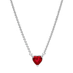 Load image into Gallery viewer, New 925 sterling silver classic dazzling heart-shaped multi circular pendant necklace fits design original charm beaded DIY gift  Amaijoin
