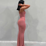 Load image into Gallery viewer, Satin Slip Sleeveless Backless Maxi Dress Women 2023 Y2K Summer Bodycon Elegant Sexy Outfits Ladies Birthday Party Club Sundress  Amaijoin
