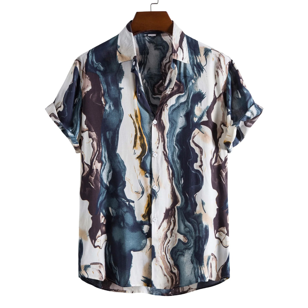 Mens Floral Beach Shirts Chemise Homme 2022 Summer New Slim Fit Short Sleeve Hawaiian Shirt Men Harajuku Streetwear Clothing XXL  Amaijoin