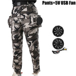 Carregue a imagem no visualizador da Galeria, Fan Pants Cold Fishing Pure Cotton Site Welder Camping Ride Climbing Hiking Sports Fan Suit Air-Conditioning Clothes Fan Cooling  Amaijoin
