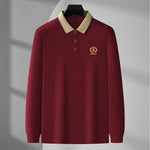 Load image into Gallery viewer, New Men&#39;s Casual Embroidery Long Sleeve Polo Shirt Fashion Solid Color Top  Amaijoin
